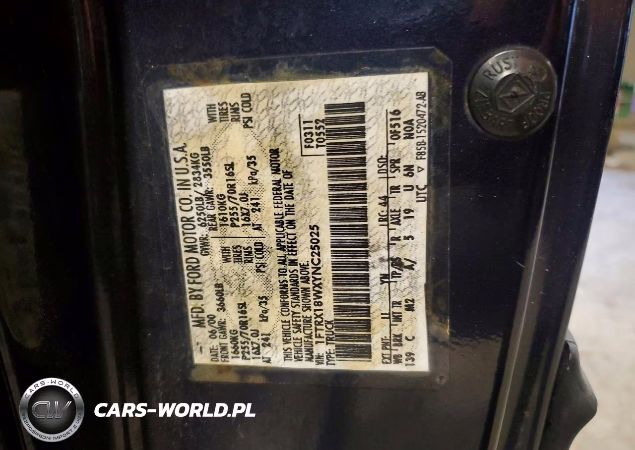 2000 Ford F150 VIN:1FTRX18WXYNC25025 - 12