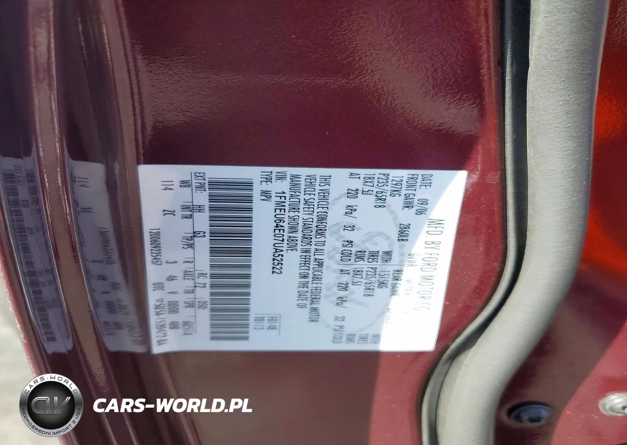 2007 Ford Explorer Eddie Bauer VIN:1FMEU64E07UA52522 - 12