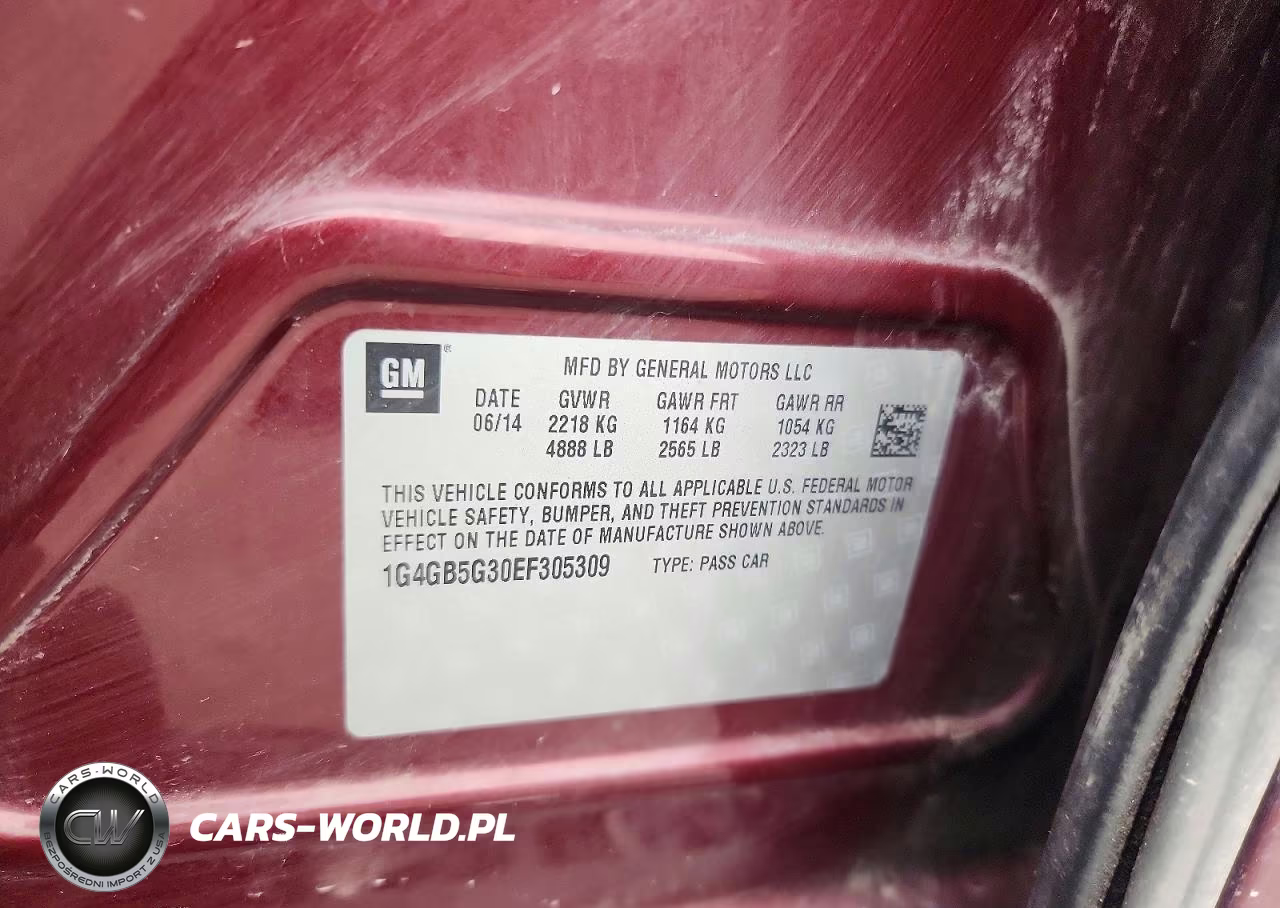 2014 Buick Lacrosse VIN:1G4GB5G30EF305309 - 12