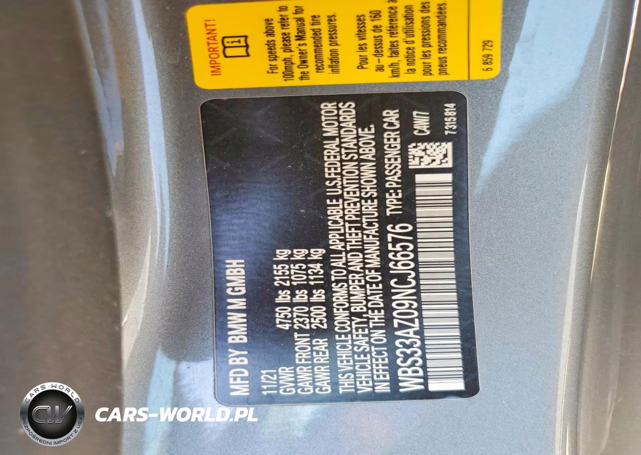 2022 BMW M4 Competition VIN:WBS33AZ09NCJ66576 - 13