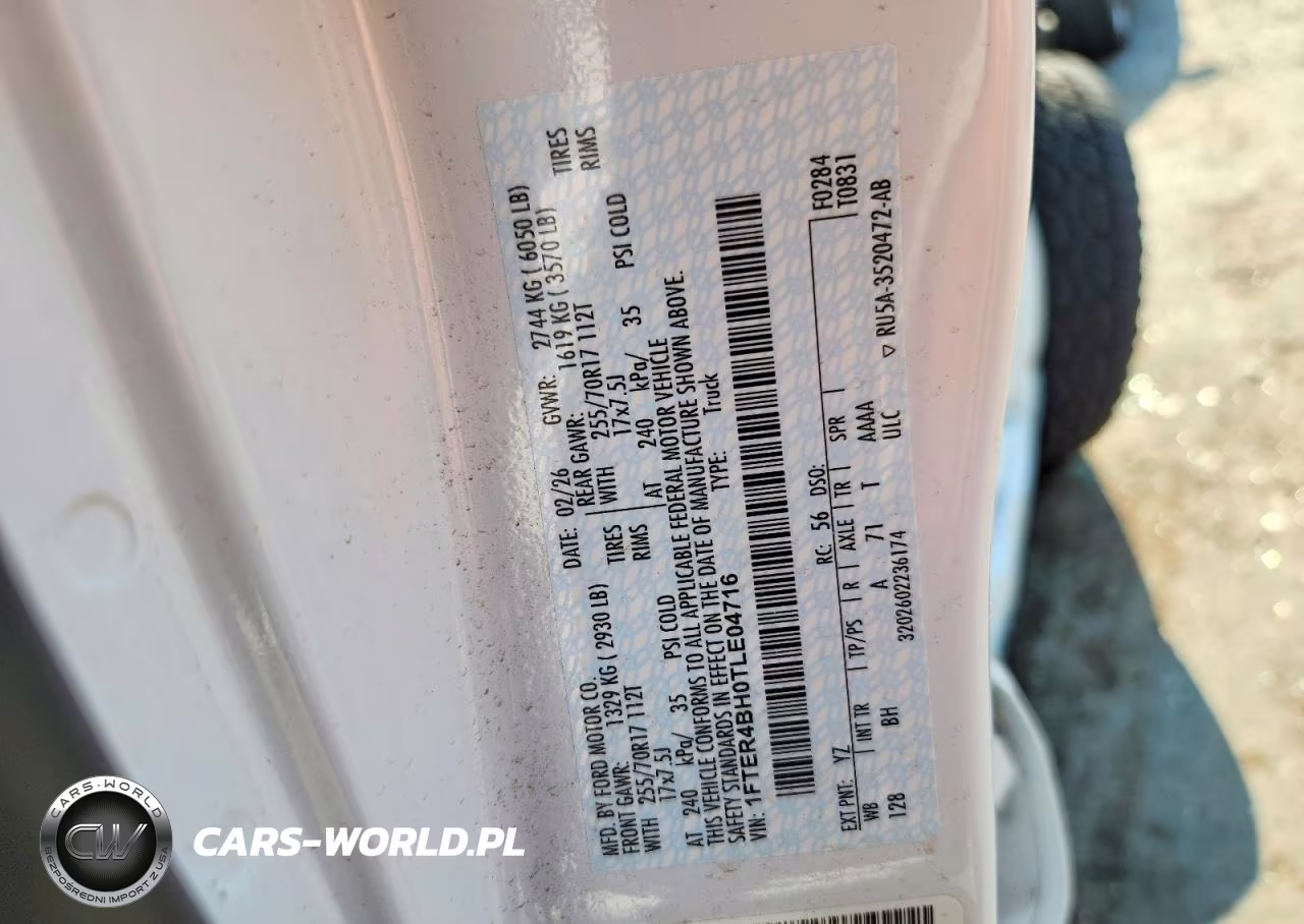 2026 Ford Ranger Xl VIN:1FTER4BH0TLE04716 - 12