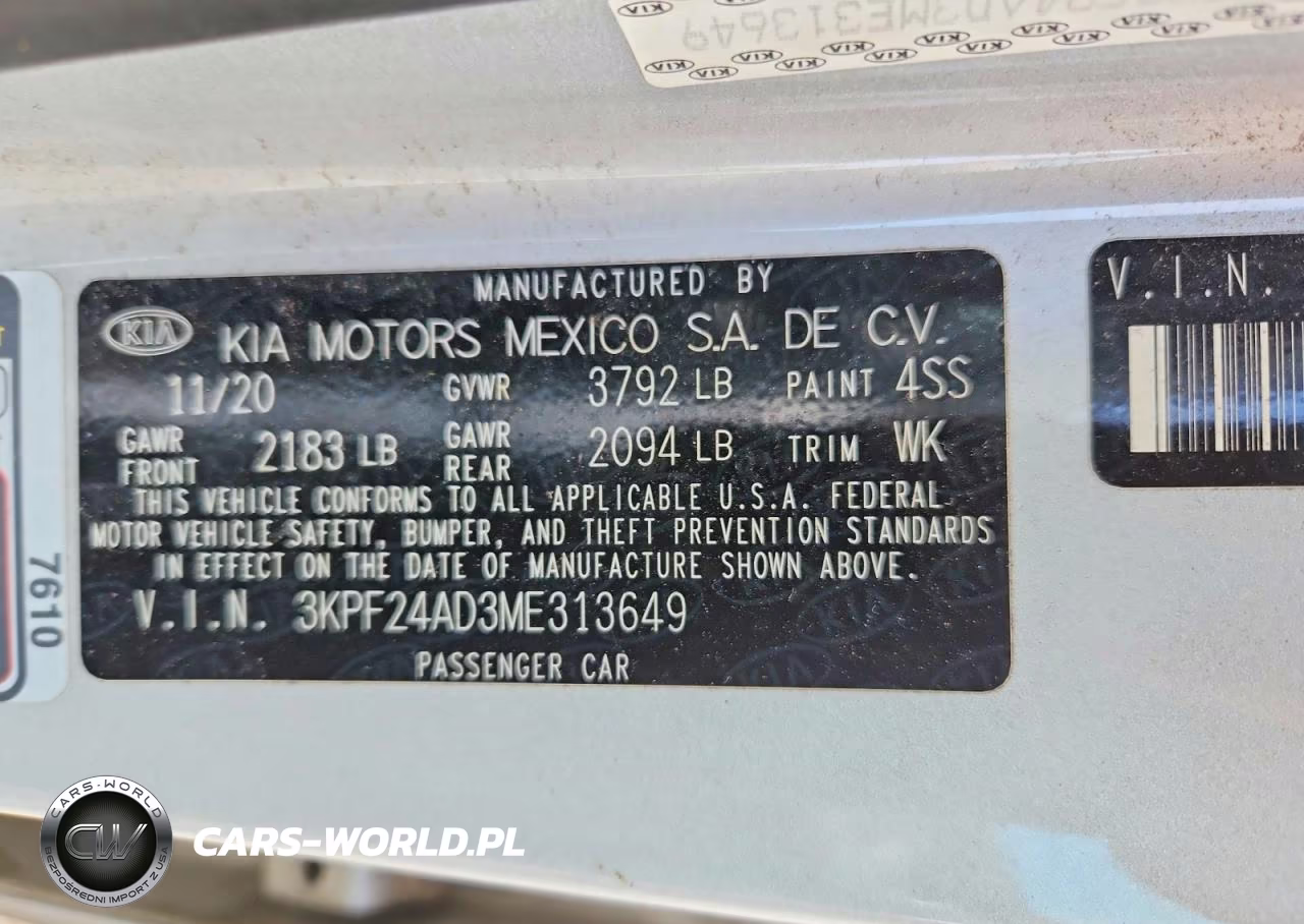 2021 Kia Forte Lxs VIN:3KPF24AD3ME313649 - 12