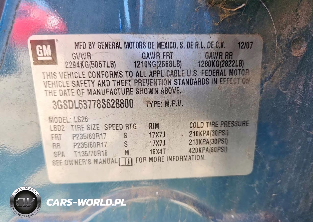2008 Saturn Vue Xr VIN:3GSDL63778S628800 - 13