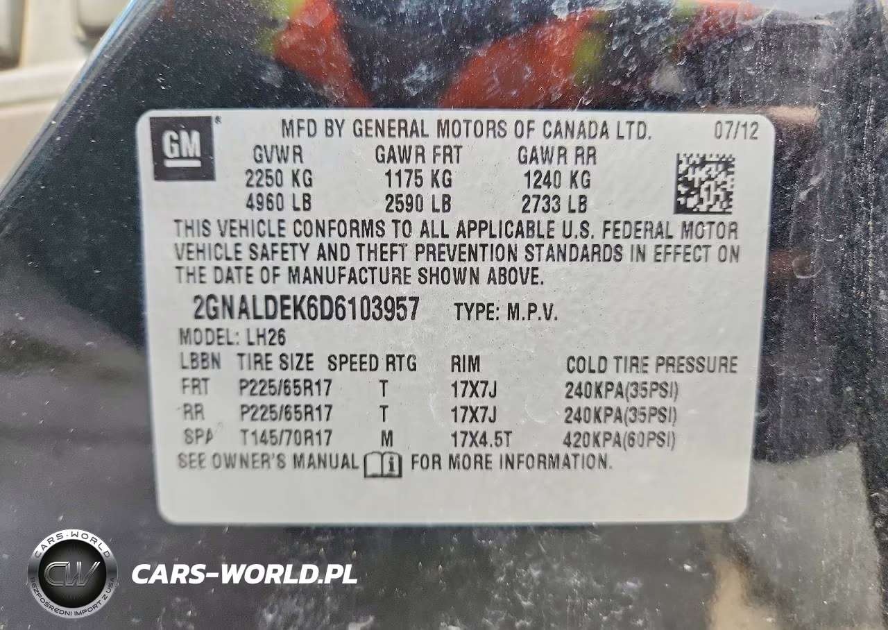 2013 Chevrolet Equinox Lt VIN:2GNALDEK6D6103957 - 12