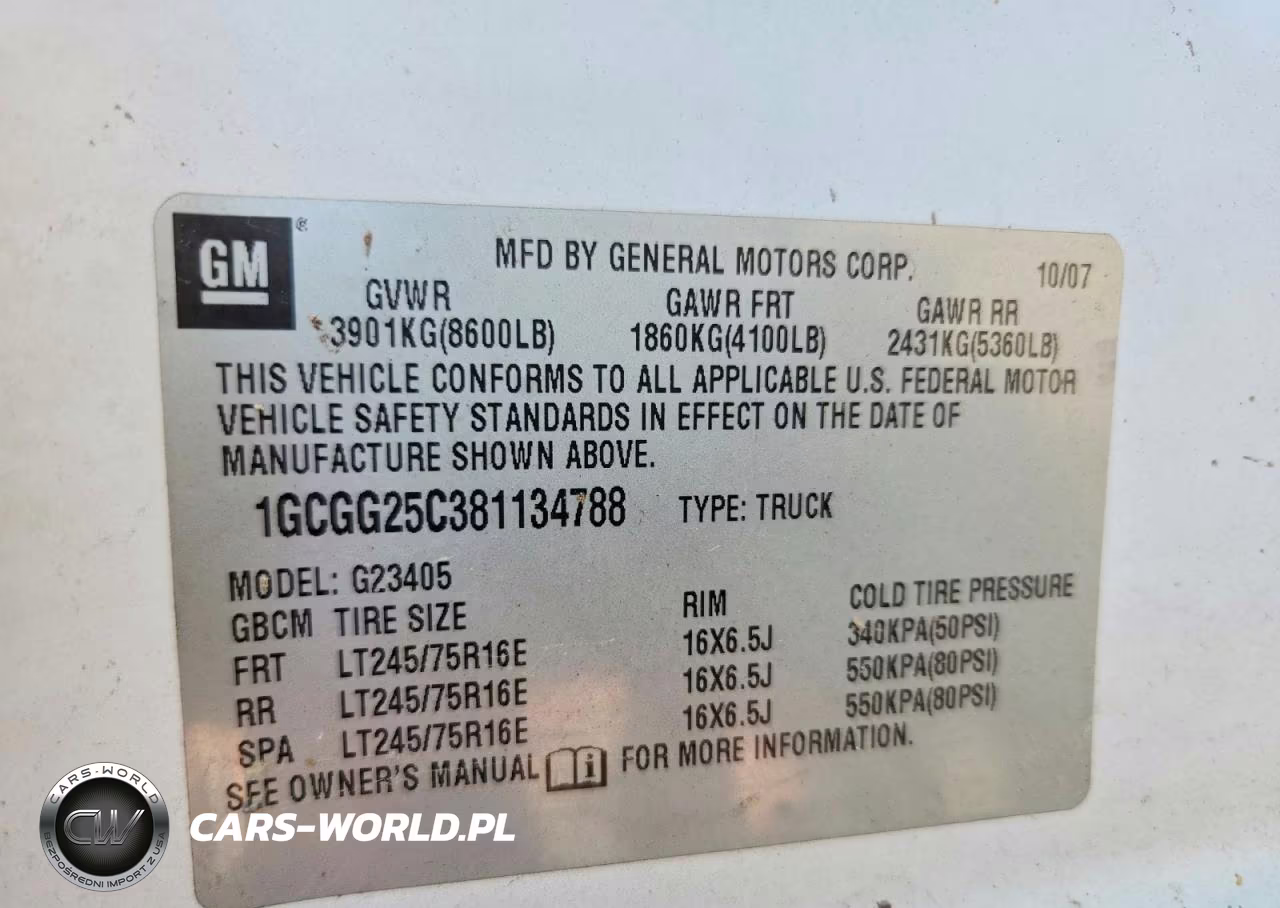 2008 Chevrolet Express G2500 VIN:1GCGG25C381134788 - 13