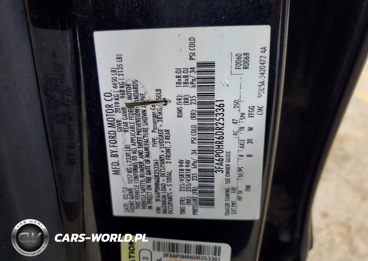 2013 Ford Fusion Se VIN:3FA6P0HR6DR253361 - 12
