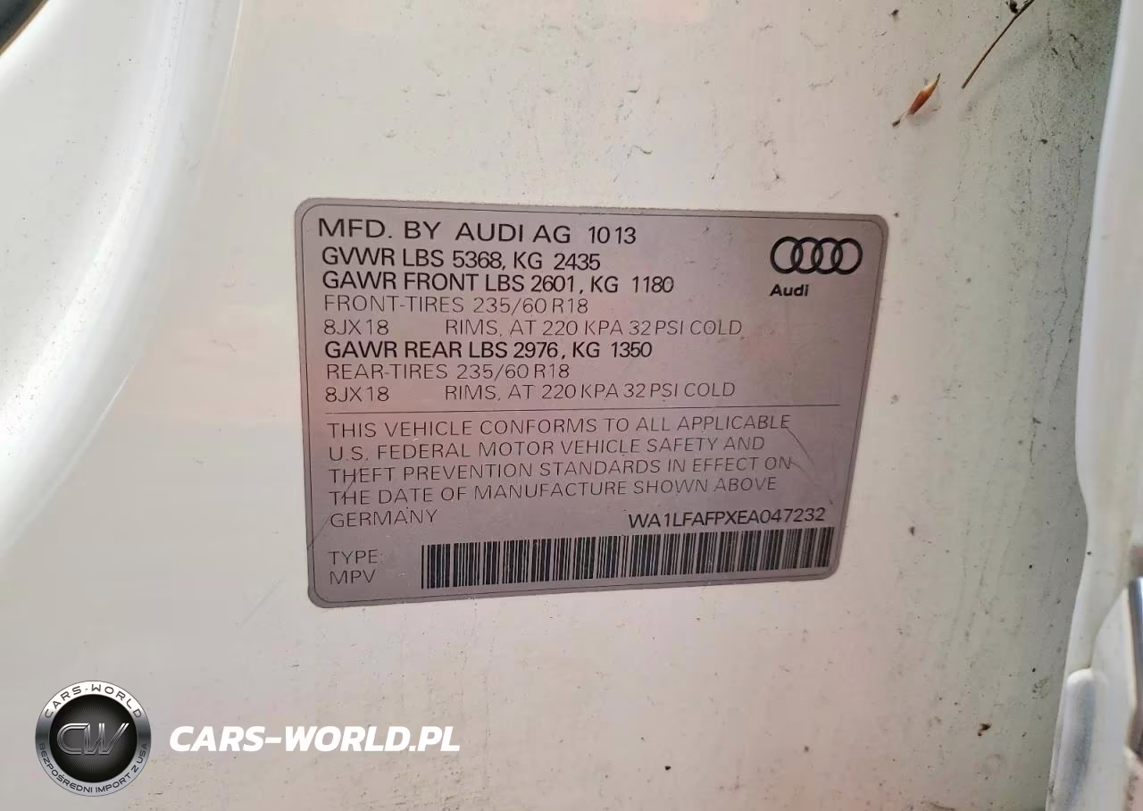 2014 Audi Q5 Premium Plus VIN:WA1LFAFPXEA047232 - 13