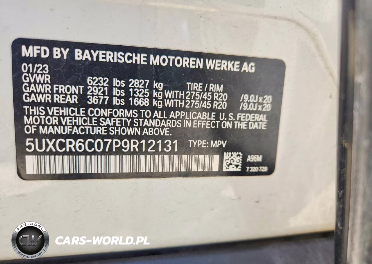 2023 BMW X5 xDrive40I VIN:5UXCR6C07P9R12131 - 13