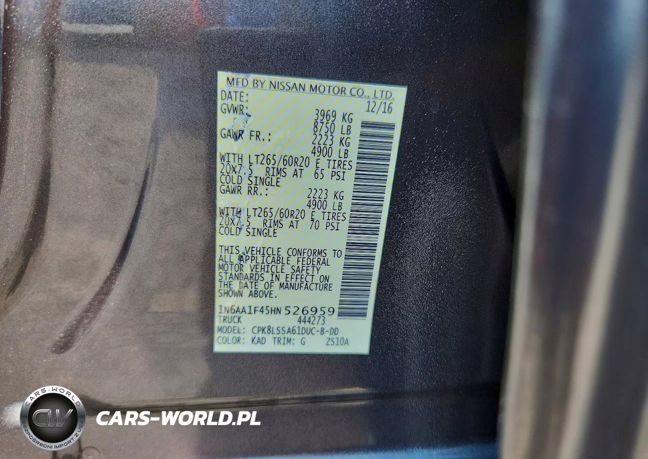 2017 Nissan Titan Xd Sv VIN:1N6AA1F45HN526959 - 12