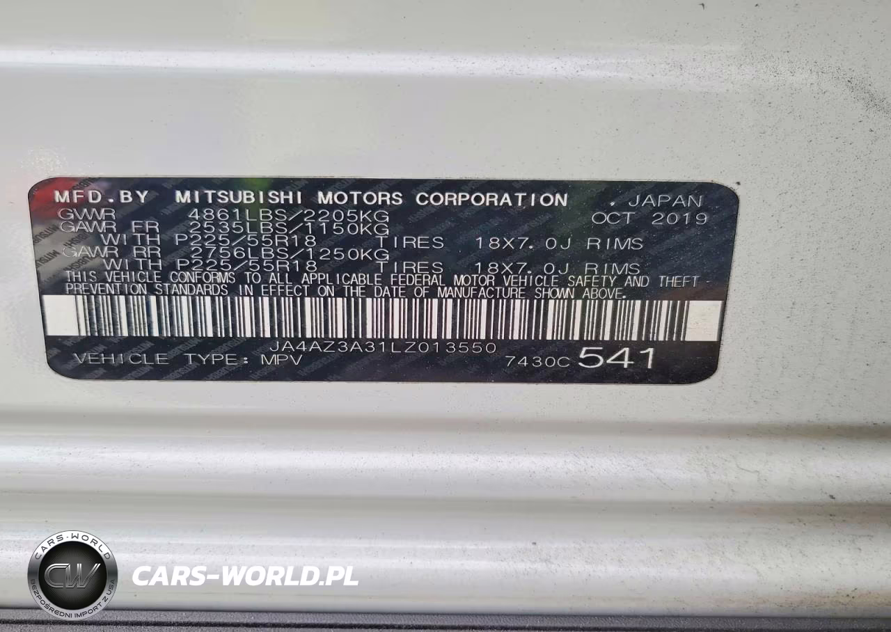 2020 Mitsubishi Outlander Se VIN:JA4AZ3A31LZ013550 - 12