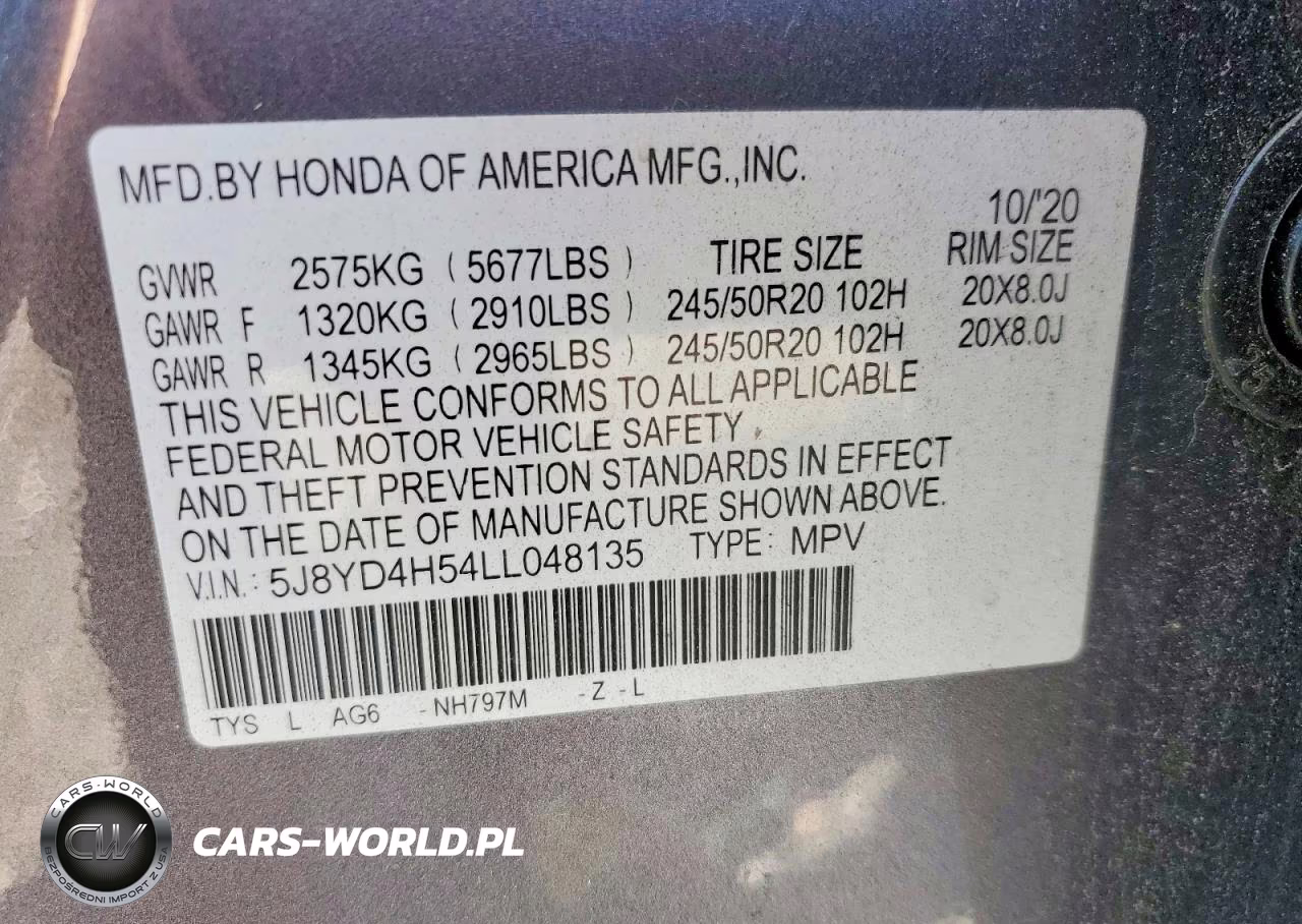 2020 Acura Mdx Technology VIN:5J8YD4H54LL048135 - 13