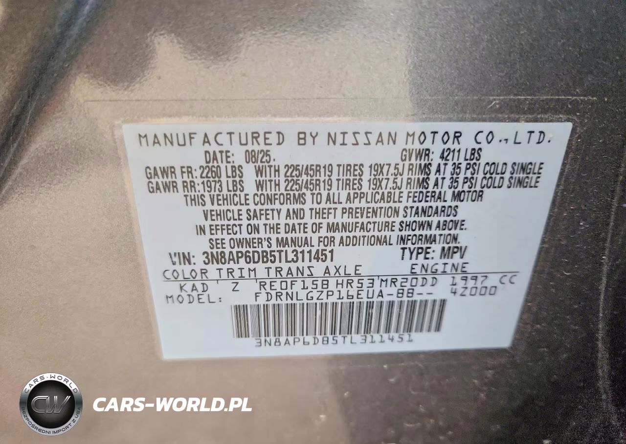 2026 Nissan Kicks Sr VIN:3N8AP6DB5TL311451 - 14