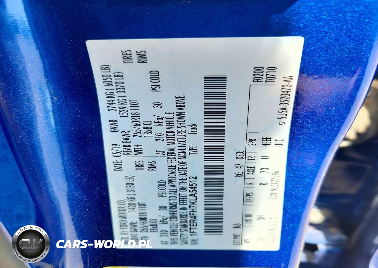 2019 Ford Ranger Xl VIN:1FTER4FH7KLA54512 - 12