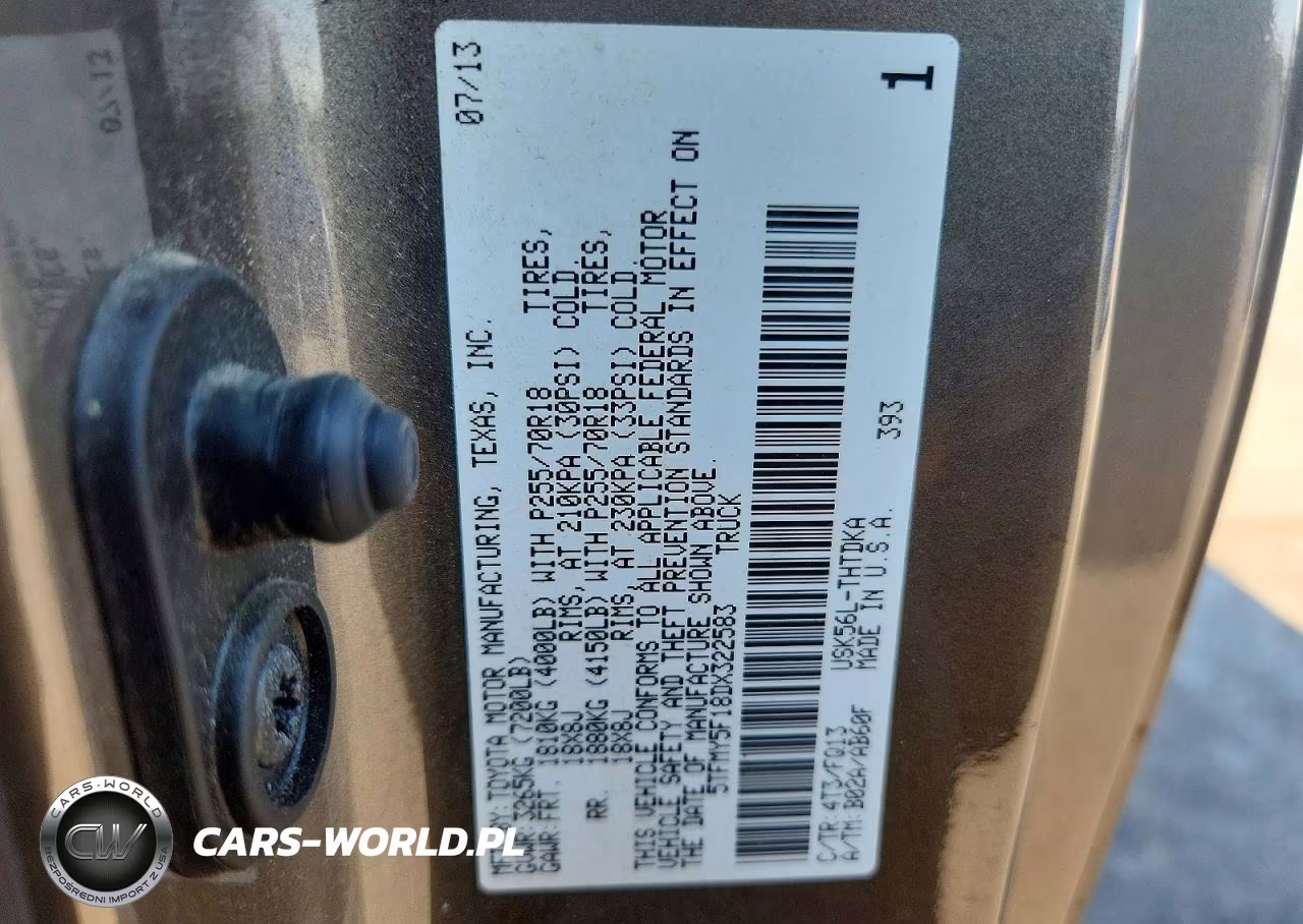 2013 Toyota Tundra Grade VIN:5TFMY5F18DX322583 - 12