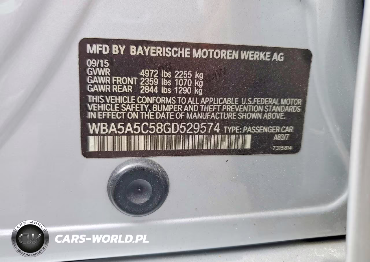 2016 BMW 528 I VIN:WBA5A5C58GD529574 - 12