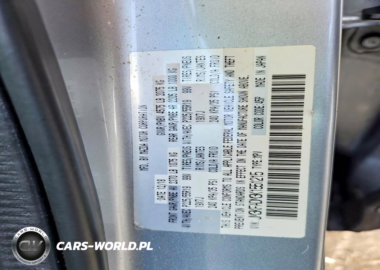 2019 Mazda Cx-5 Grand Touring VIN:JM3KFADM3K1551215 - 13