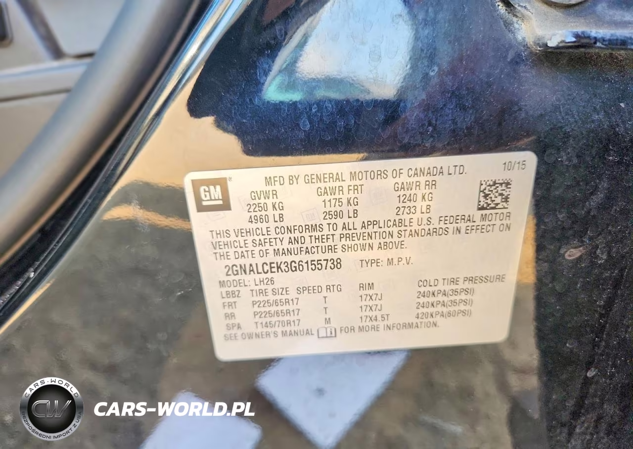 2016 Chevrolet Equinox Lt VIN:2GNALCEK3G6155738 - 12