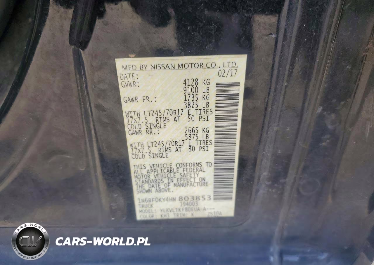 2017 Nissan Nv 2500 Hd Sv VIN:1N6BF0KY4HN803853 - 13