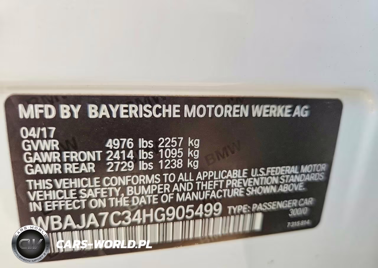 2017 BMW 530 Xi VIN:WBAJA7C34HG905499 - 12