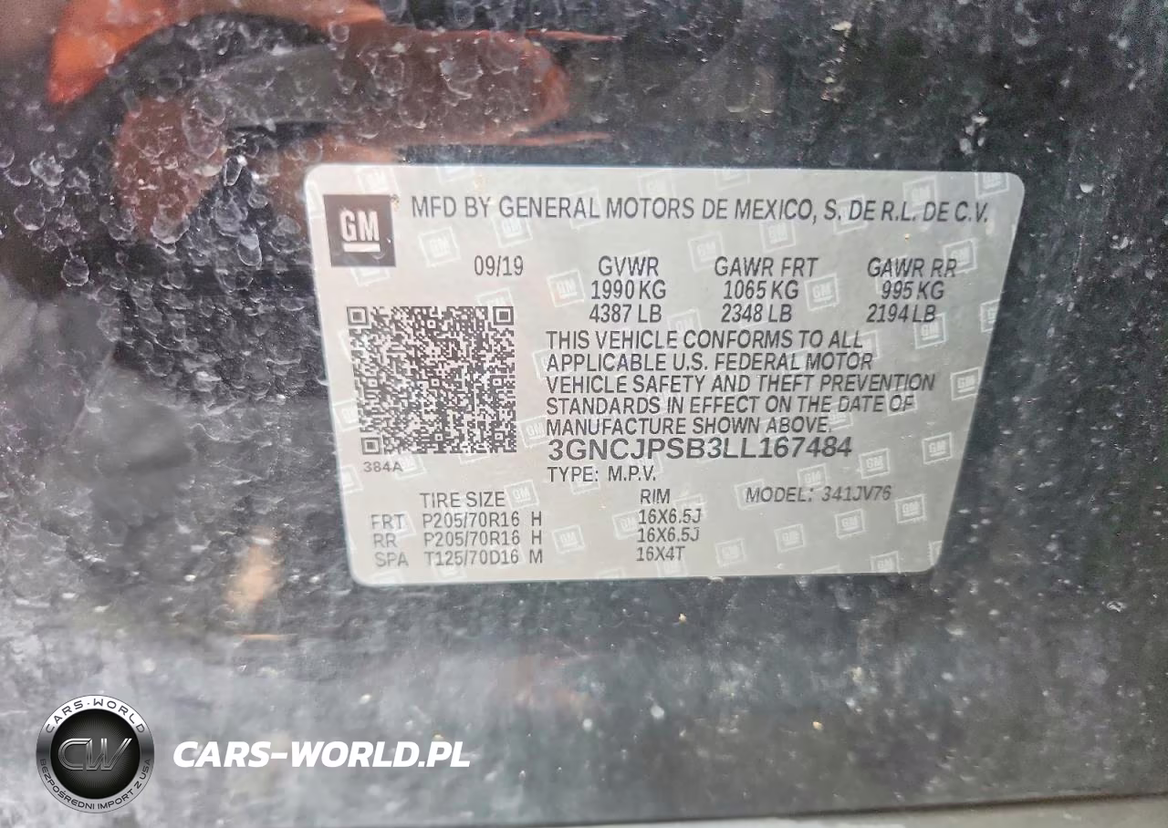 2020 Chevrolet Trax 1Lt VIN:3GNCJPSB3LL167484 - 13