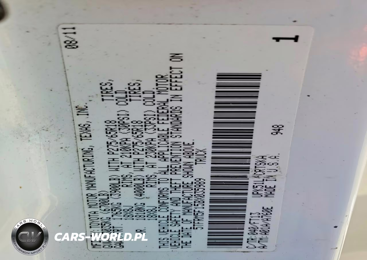 2011 Toyota Tundra Double Cab Sr5 VIN:5TFRM5F15BX035989 - 12