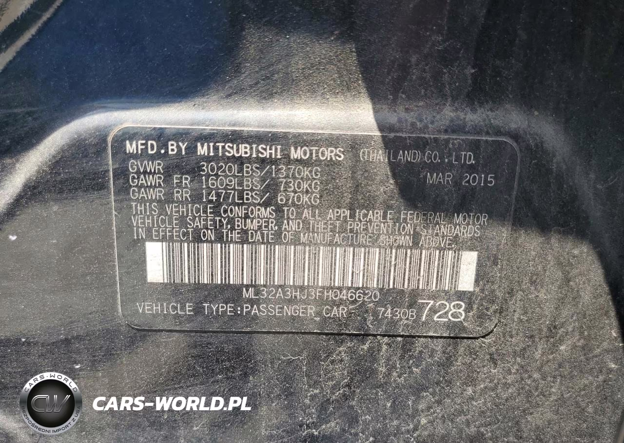 2015 Mitsubishi Mirage De VIN:ML32A3HJ3FH046620 - 12