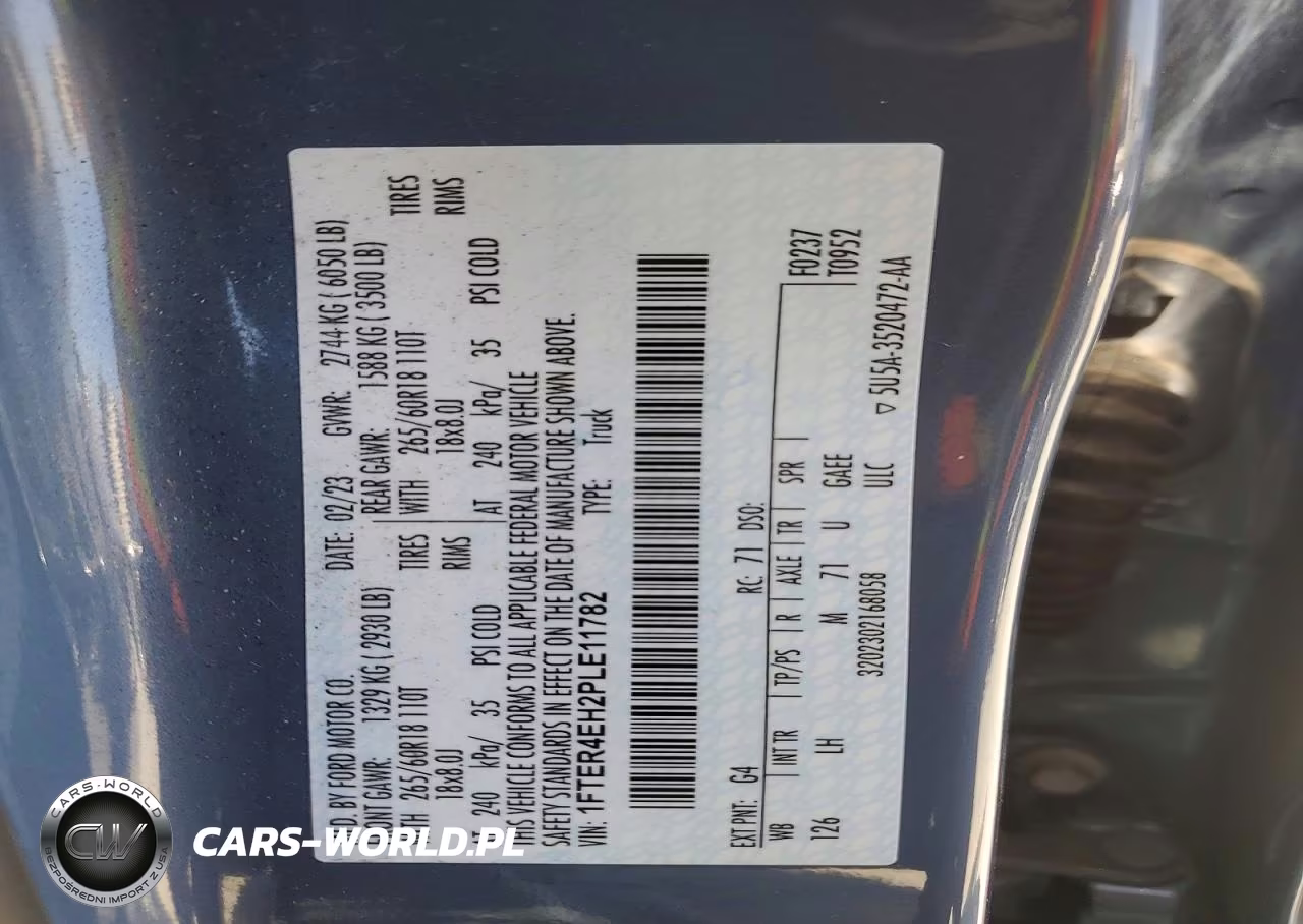 2023 Ford Ranger VIN:1FTER4EH2PLE11782 - 12