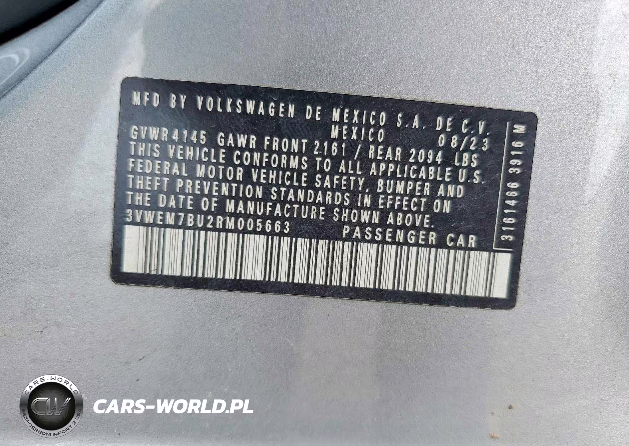 2024 Volkswagen Jetta Se VIN:3VWEM7BU2RM005663 - 12