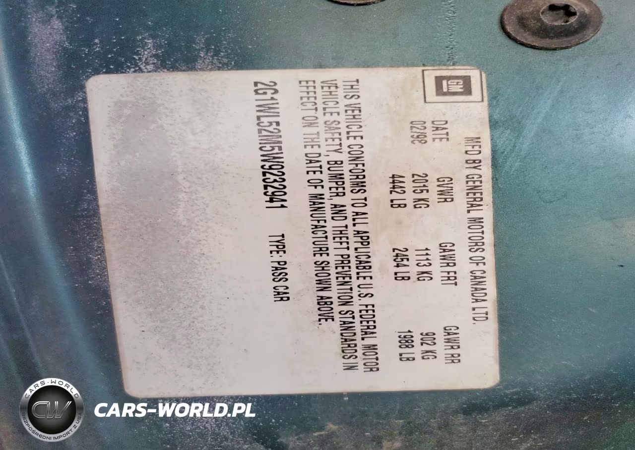 1998 Chevrolet Lumina Base VIN:2G1WL52M5W9232941 - 12