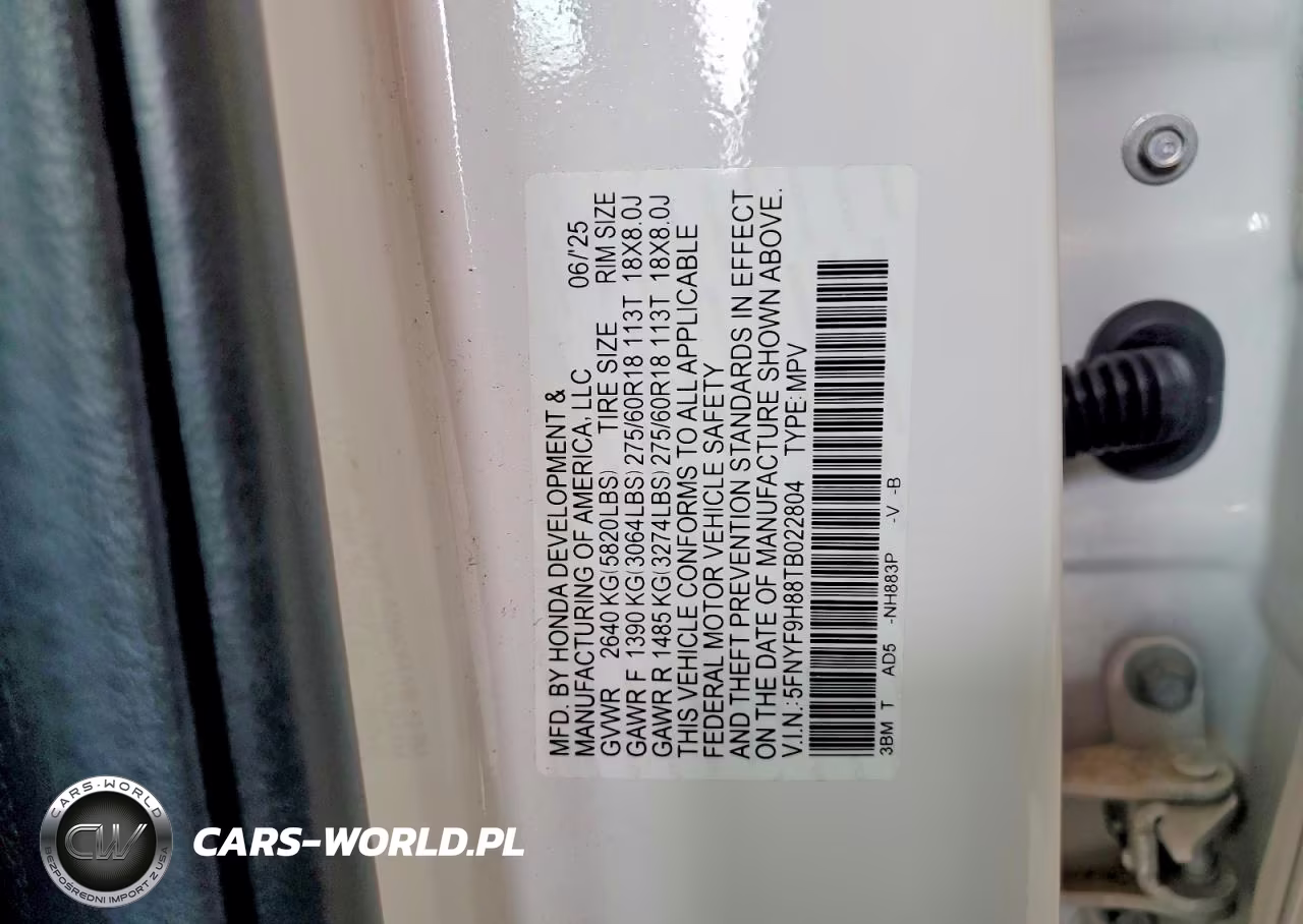 2026 Honda Passport Trailsport Elite VIN:5FNYF9H88TB022804 - 13