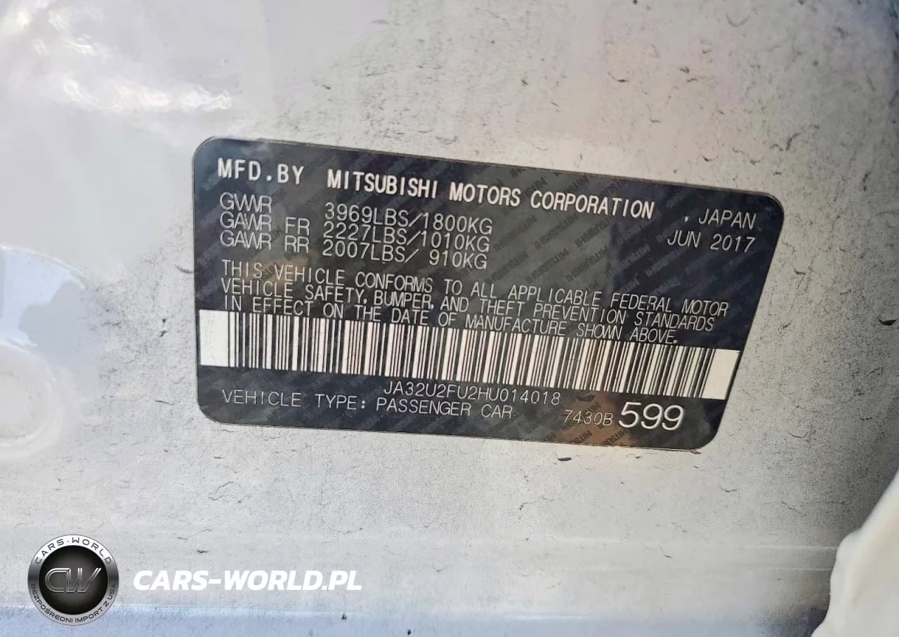 2017 Mitsubishi Lancer Es VIN:JA32U2FU2HU014018 - 12