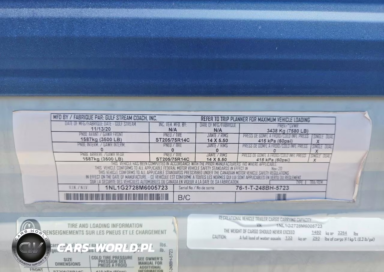 2021 Gulf Stream Kingsport Camper VIN:1NL1G2728M6005723 - 10