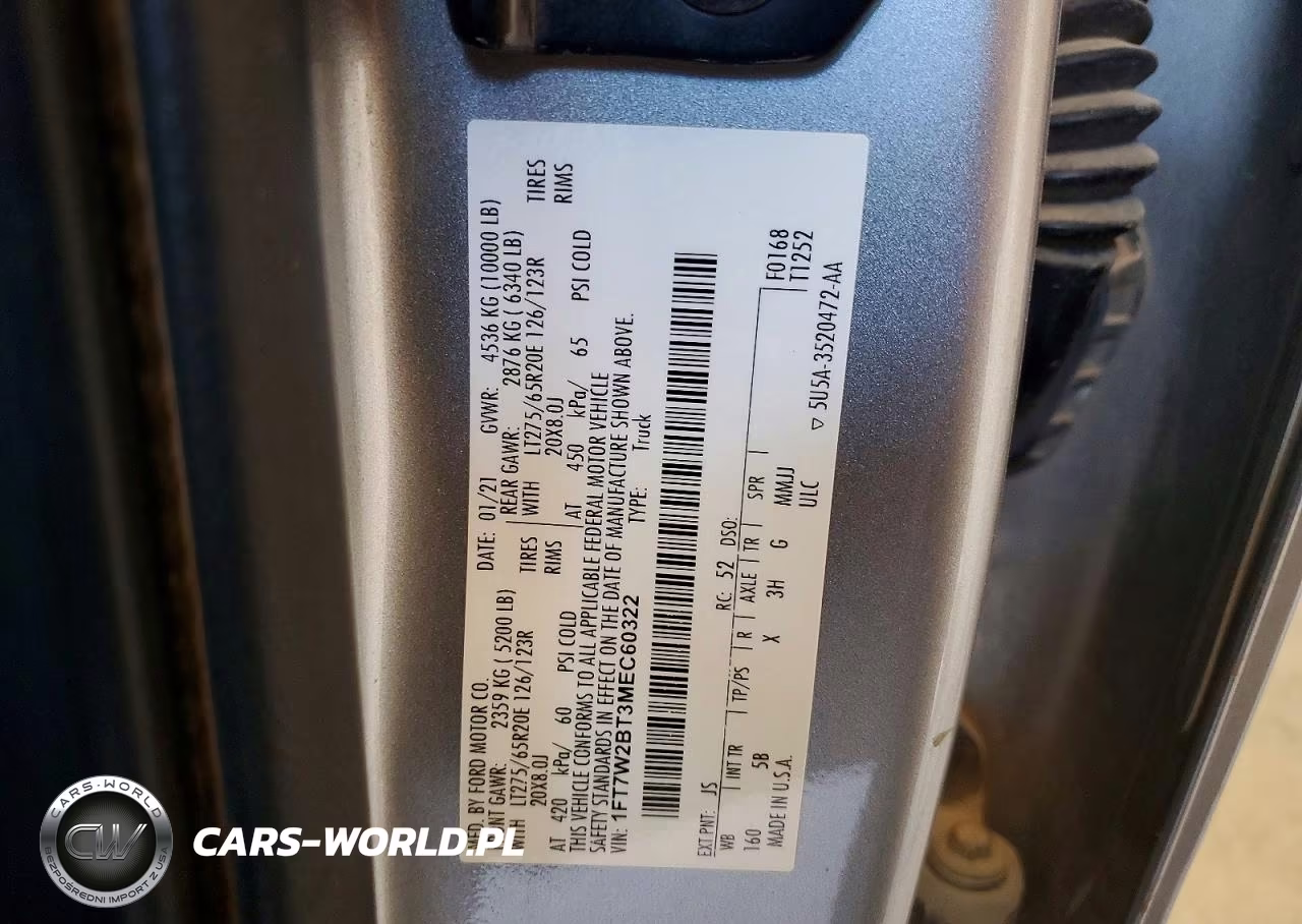 2021 Ford F250 Super Duty VIN:1FT7W2BT3MEC60322 - 13