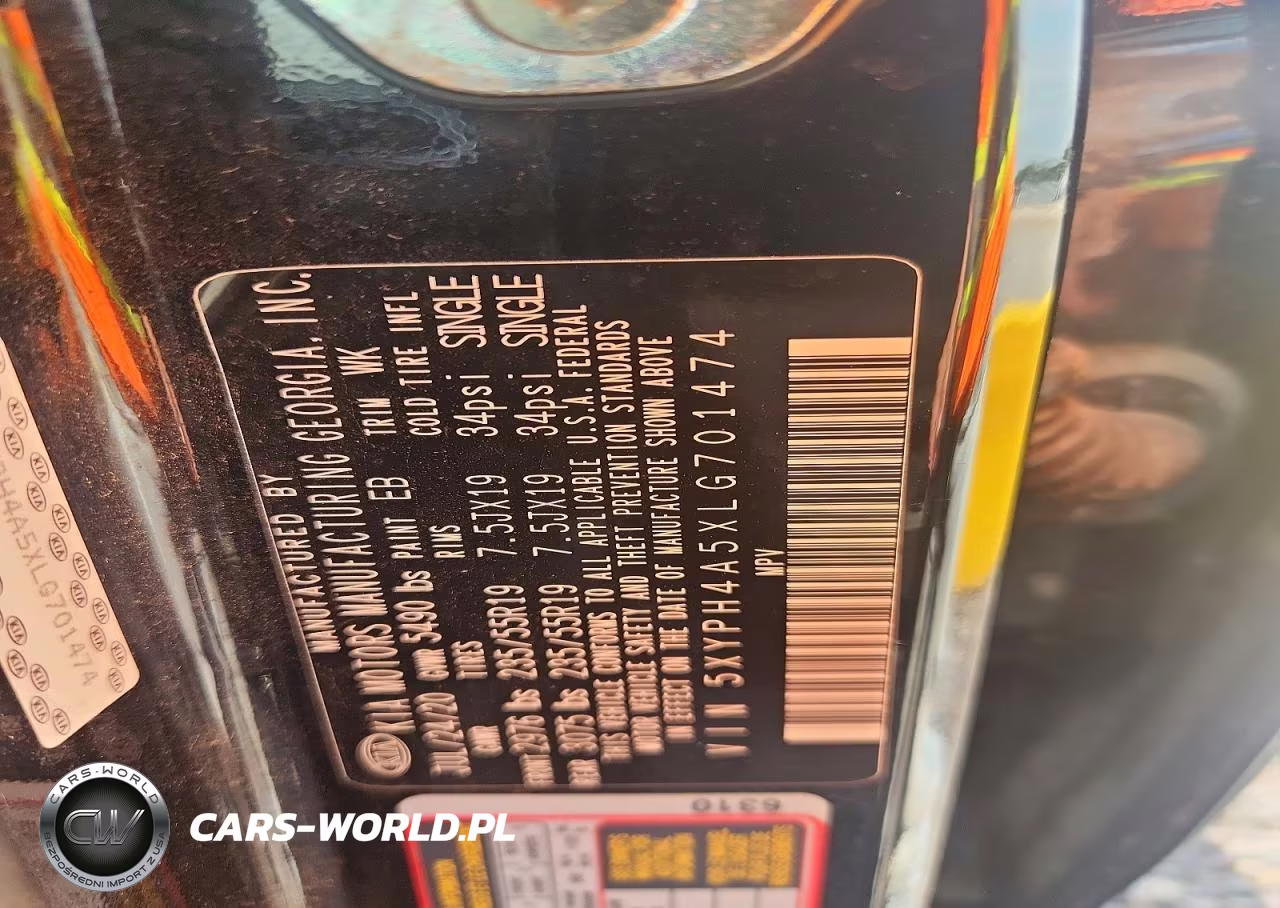 2020 Kia Sorento Ex V6 VIN:5XYPH4A5XLG701474 - 12