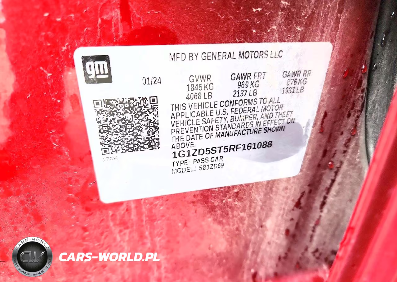 2024 Chevrolet Malibu Lt VIN:1G1ZD5ST5RF161088 - 12