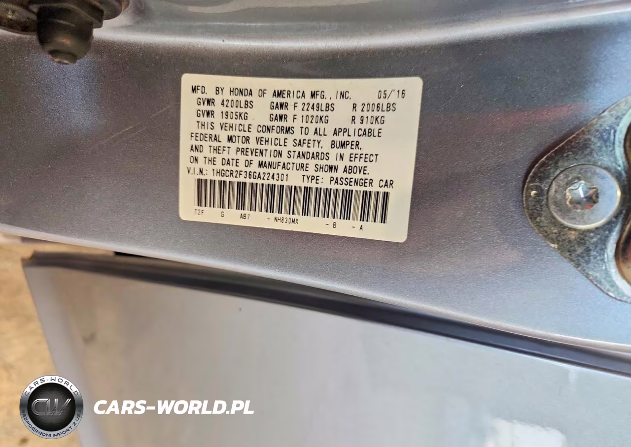 2016 Honda Accord Lx VIN:1HGCR2F36GA224301 - 13