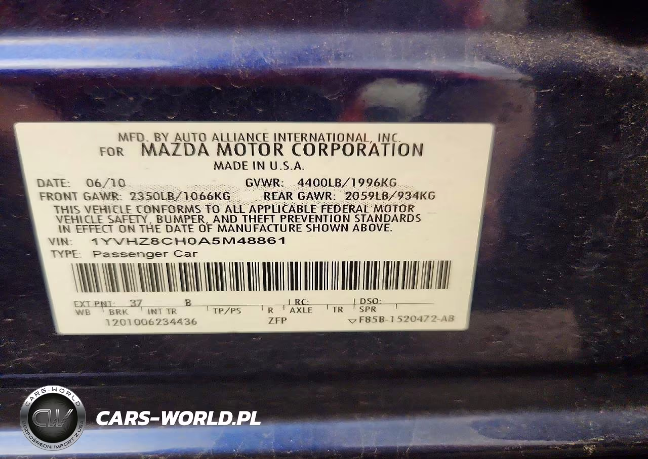 2010 Mazda 6 I VIN:1YVHZ8CH0A5M48861 - 13