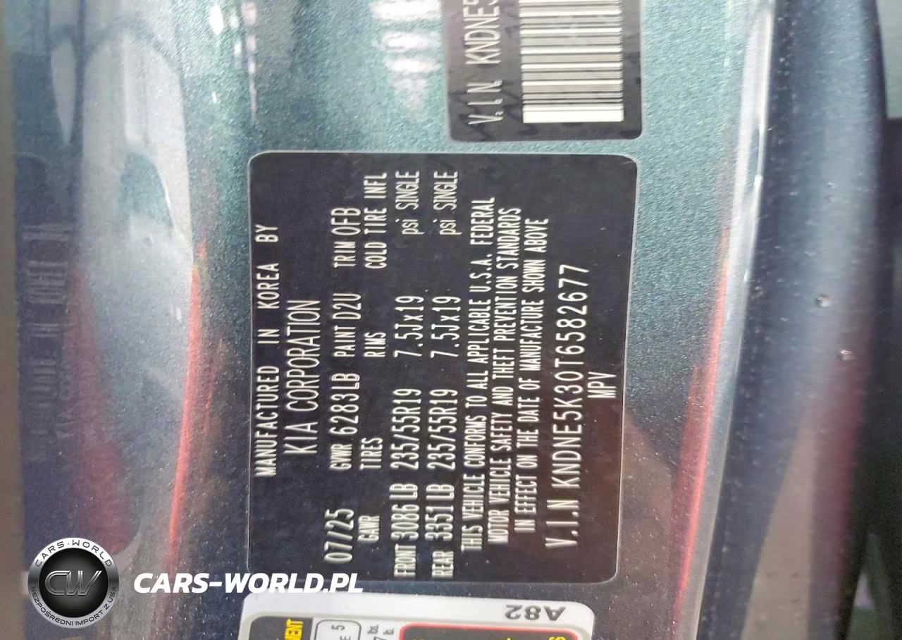 2026 Kia Carnival Sx Prestige VIN:KNDNE5K30T6582677 - 13