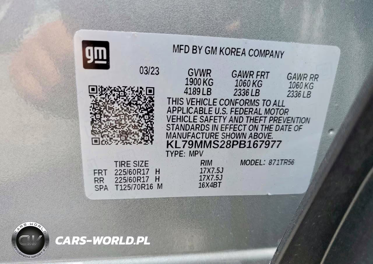 2023 Chevrolet Trailblazer Ls VIN:KL79MMS28PB167977 - 13