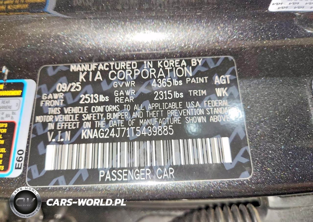 2026 Kia K5 Lxs VIN:KNAG24J71T5439885 - 12