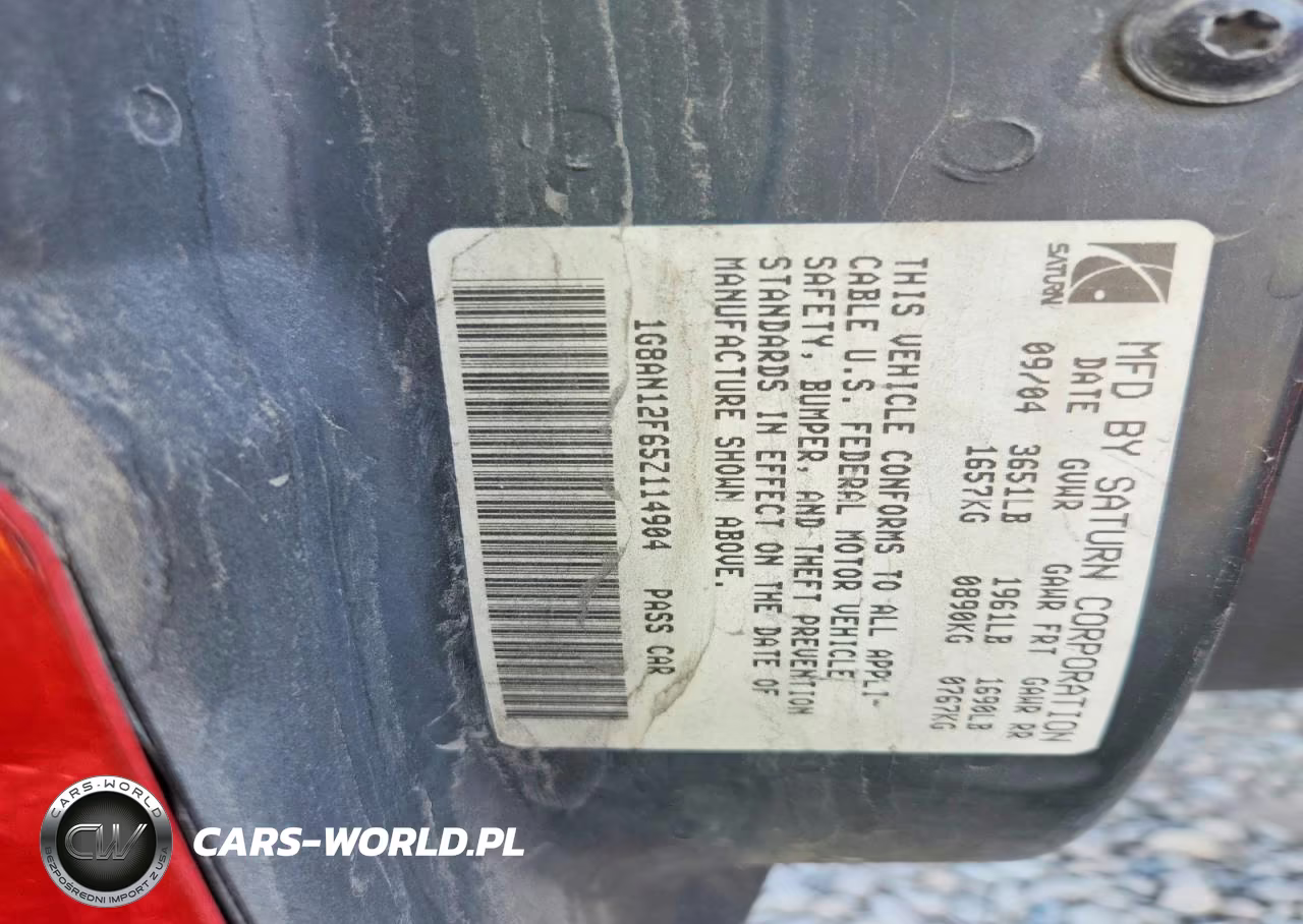 2005 Saturn Ion Level 2 VIN:1G8AN12F65Z114904 - 12