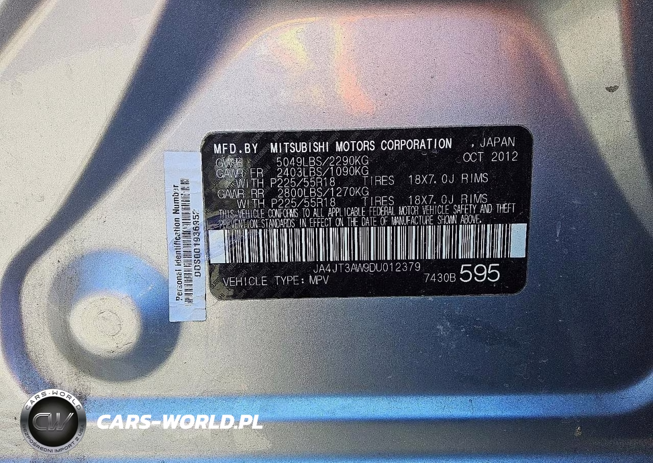 2013 Mitsubishi Outlander Se VIN:JA4JT3AW9DU012379 - 14