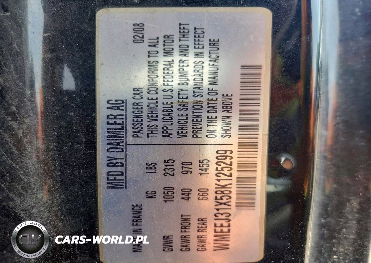 2008 Smart Fortwo Pure VIN:WMEEJ31X58K125299 - 12