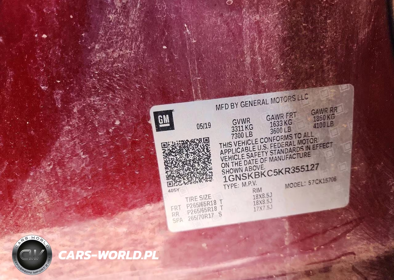 2019 Chevrolet Tahoe K1500 Lt VIN:1GNSKBKC5KR355127 - 13