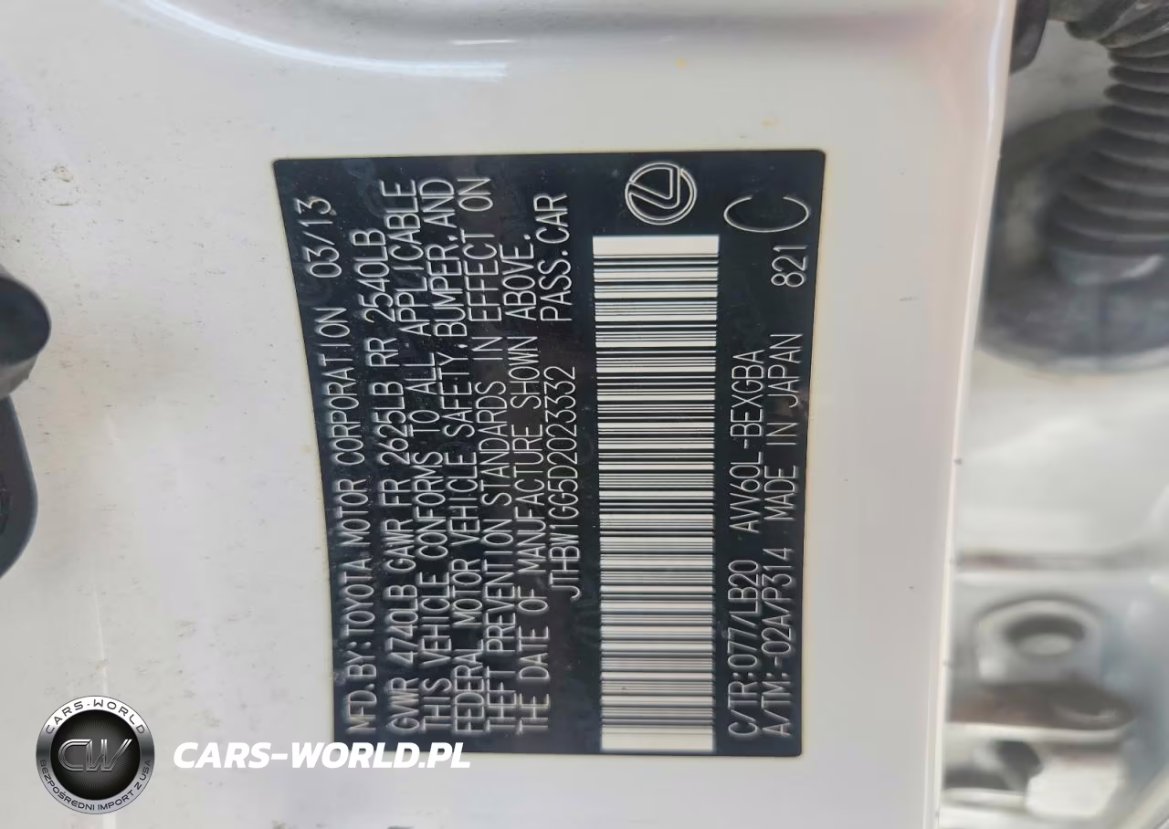2013 Lexus Es 300H VIN:JTHBW1GG5D2023332 - 13