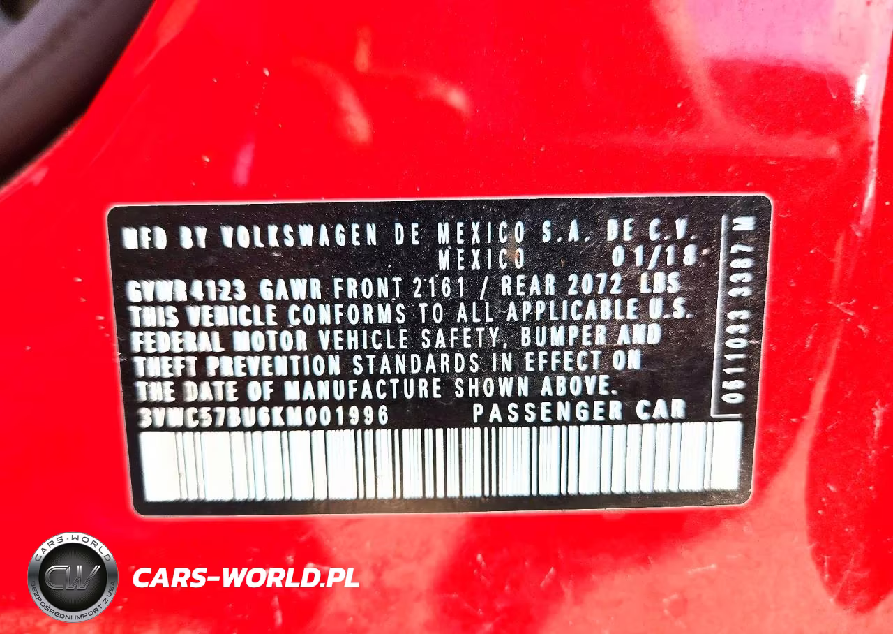 2019 Volkswagen Jetta S VIN:3VWC57BU6KM001996 - 13