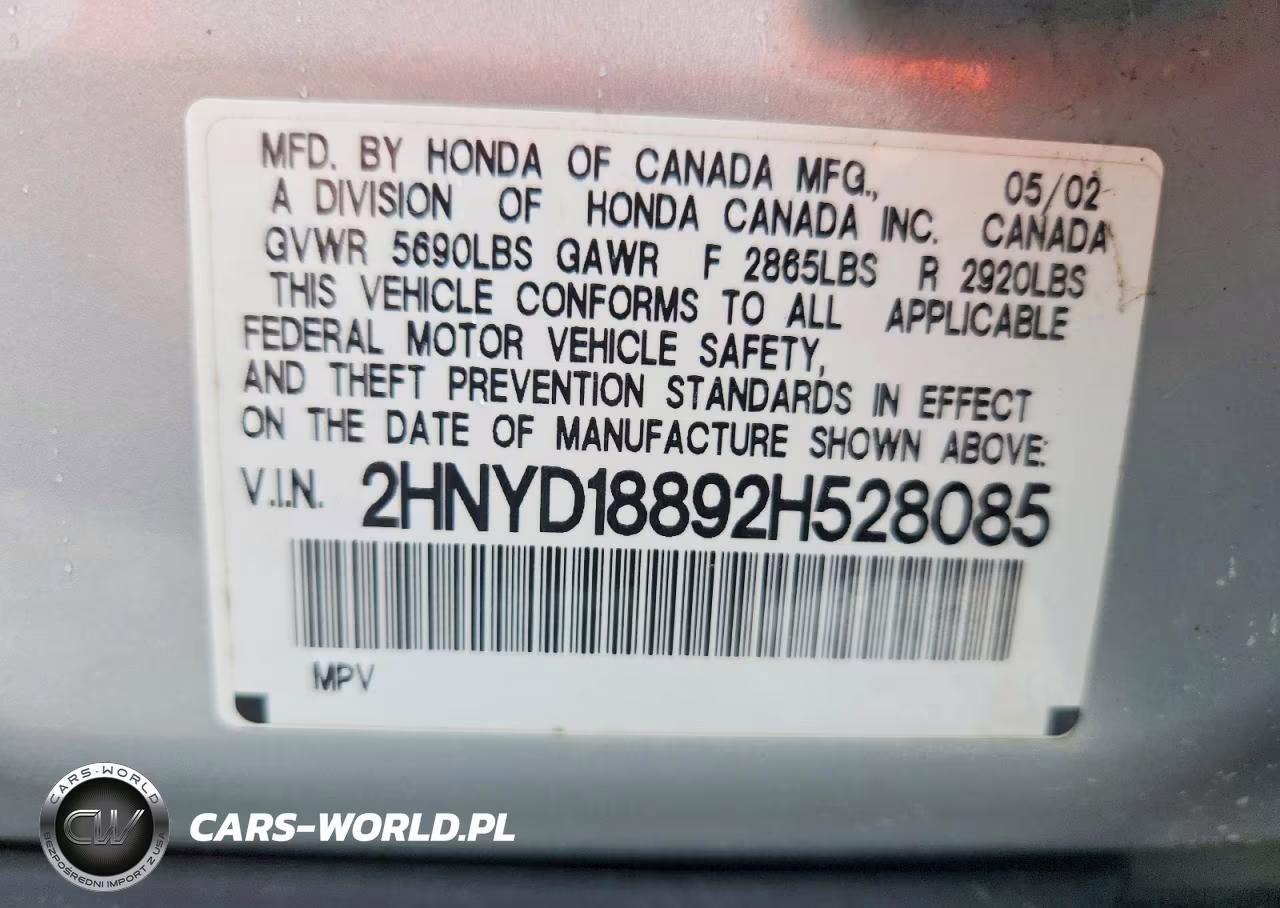 2002 Acura Mdx Touring VIN:2HNYD18892H528085 - 13