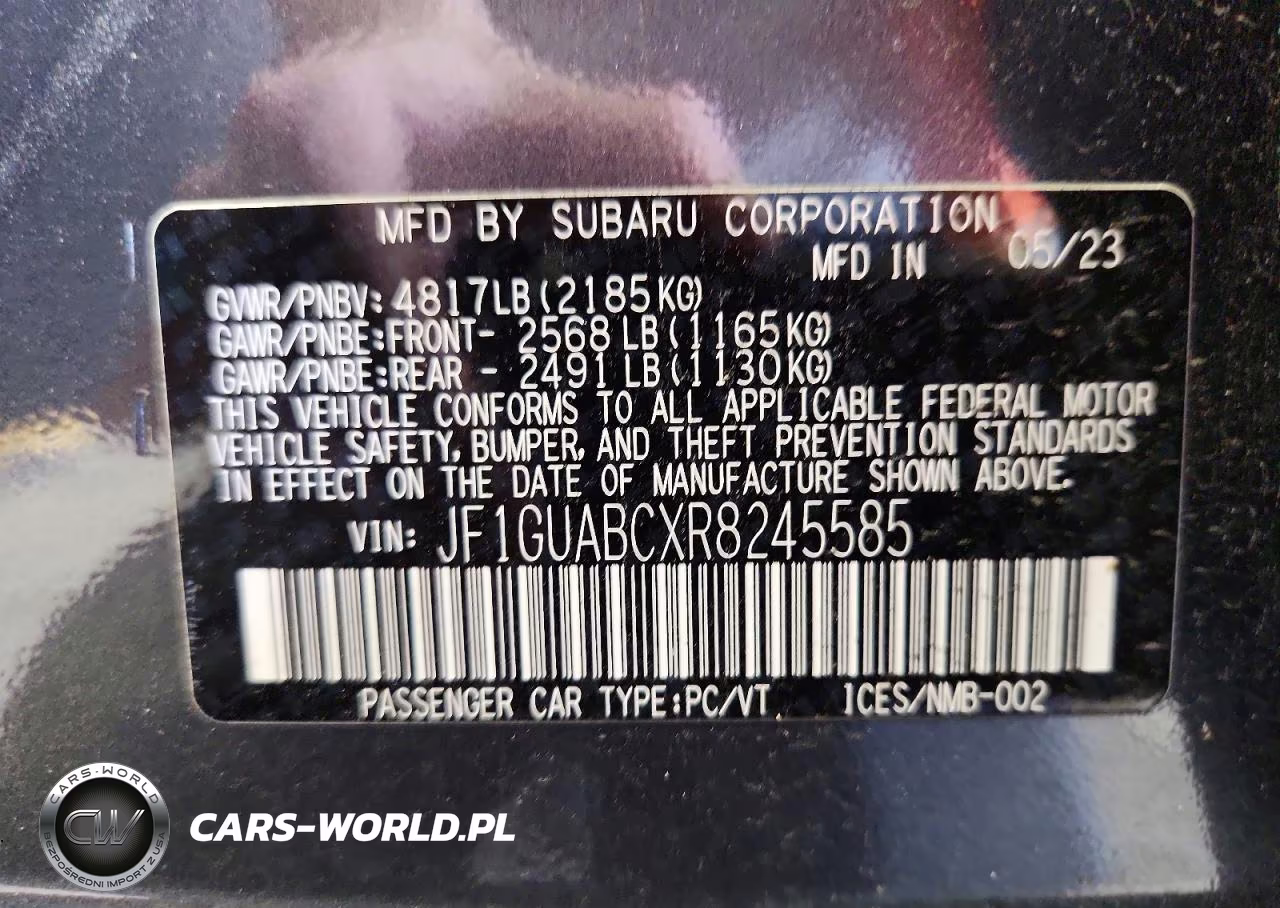 2024 Subaru Impreza VIN:JF1GUABCXR8245585 - 13