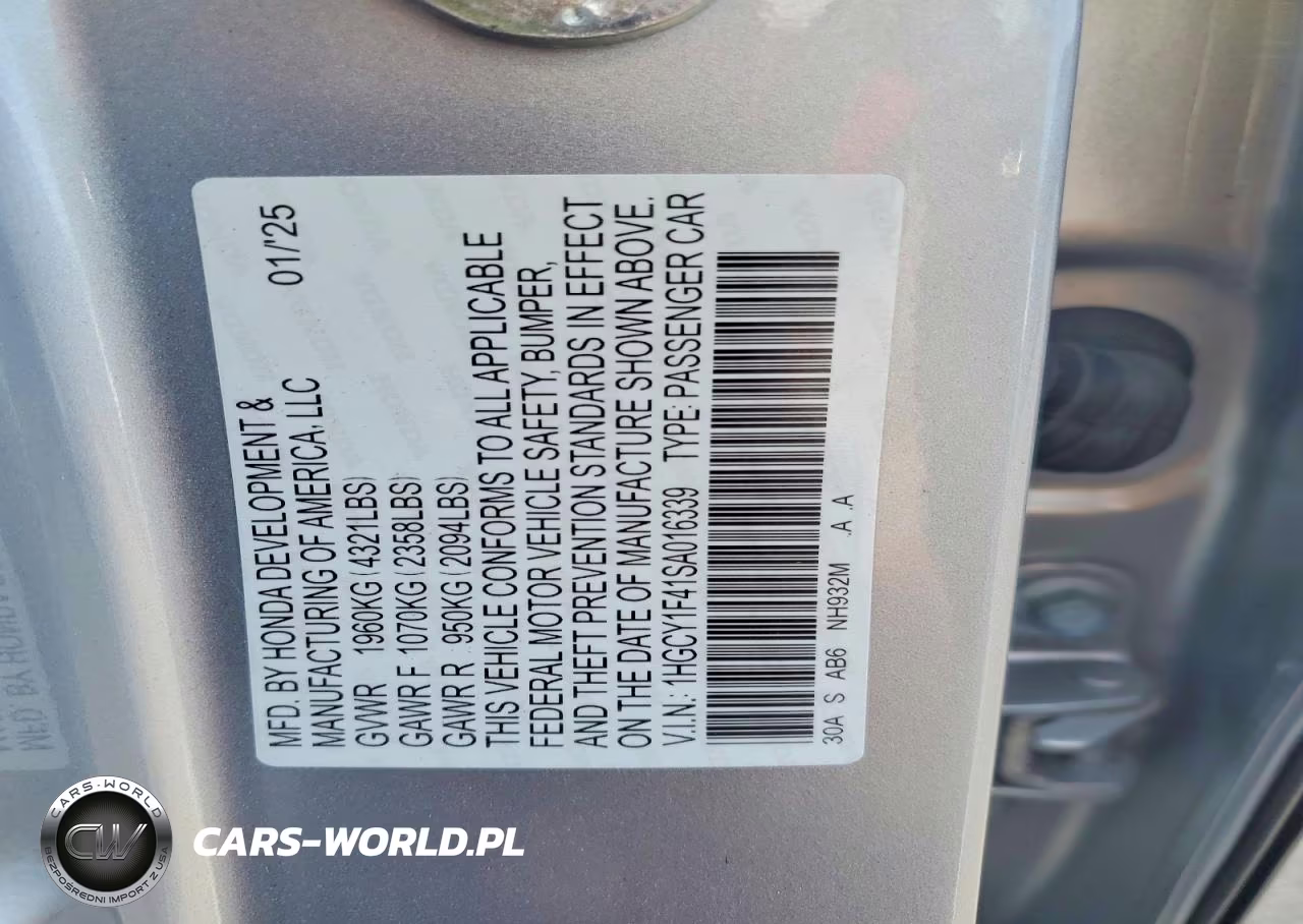 2025 Honda Accord Se VIN:1HGCY1F41SA016339 - 12