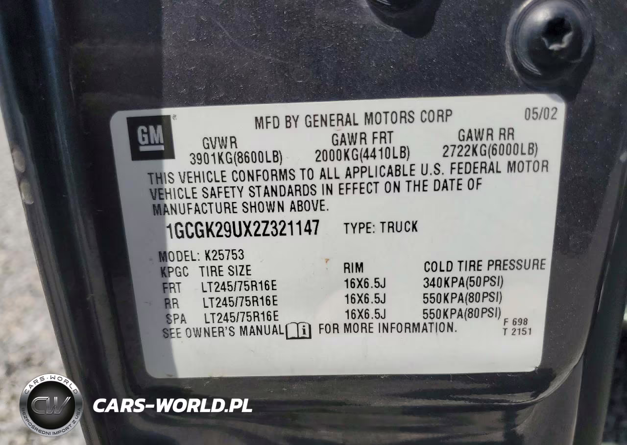2002 Chevrolet Silverado K2500 VIN:1GCGK29UX2Z321147 - 13